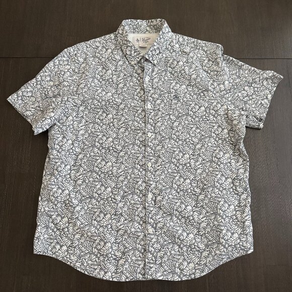 Original Penguin Black and White Casual Button Down Shirt - Picture 1 of 4